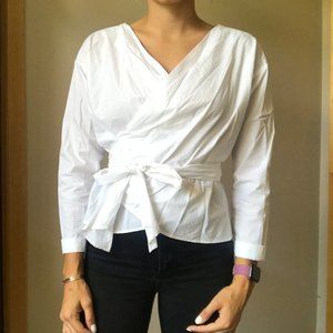 White Wrap Top